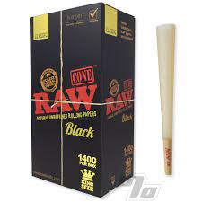 Raw- Black King Size Classic Cone 3ct