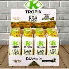 K Tropix Kratom Shot Kava 2oz Pina Colada- 12ct Display