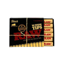 RAW- Black Wide Pre Rolled With Tips