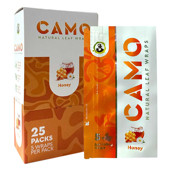 Afghan Hemp - Camo Natural Leaf Wraps - 25 Pack