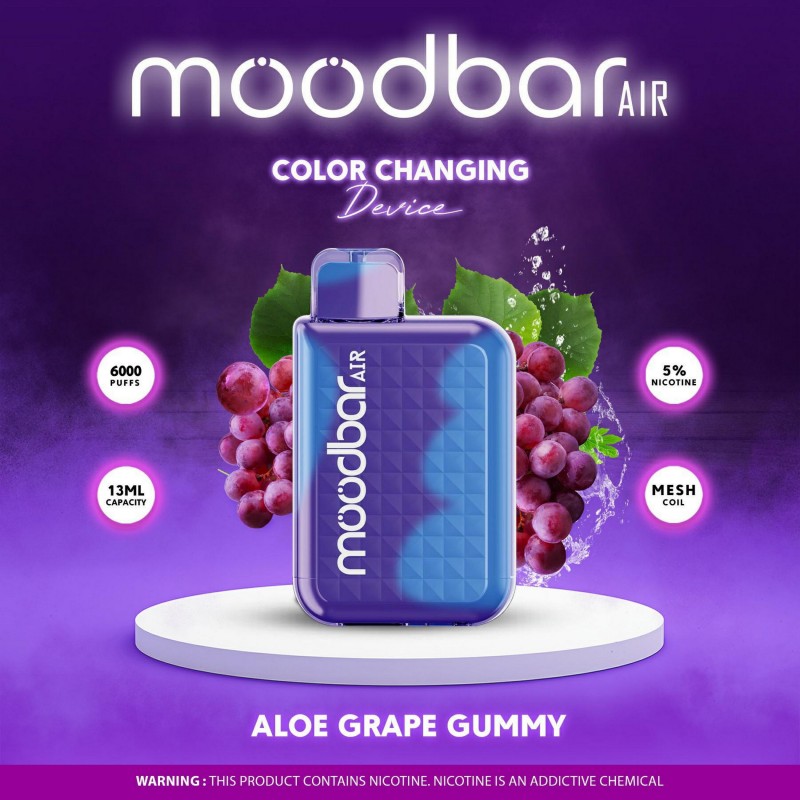 MoodBar Air 6,000 Puffs 5 count Display