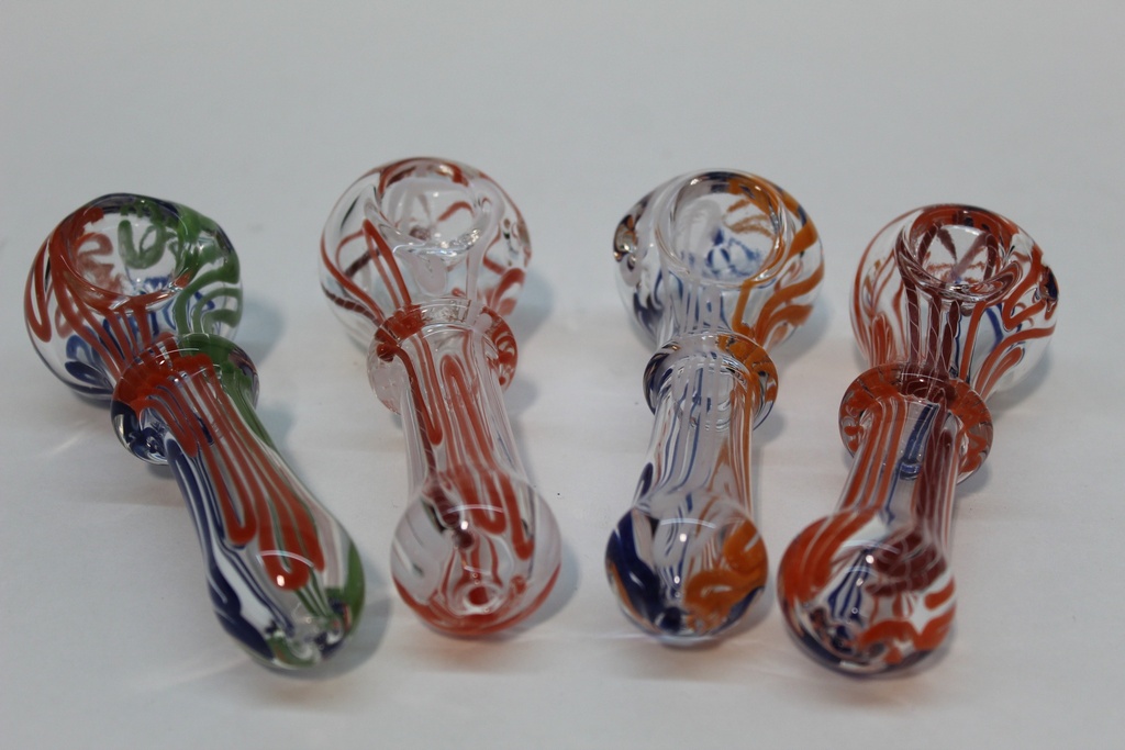4.5&quot; Wave Hand Pipe Mixed Colors - 8ct