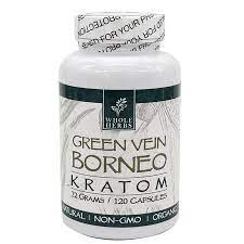 Whole Herbs 120ct Capsule Green Vein Borneo Kratom