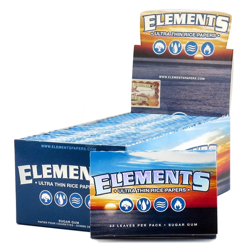 Elements Ultra Thin Rice Papers 1.5 box of 25