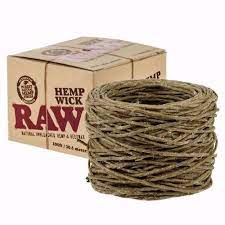 Raw- Hemp Wick Natural Unbleached Hemp &amp; Beeswax 100ft