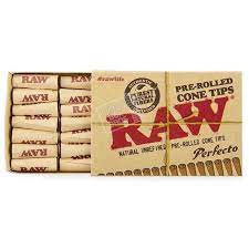 Raw- Prerolled Coned Tips- Perfecto