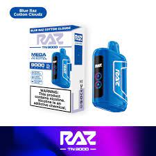 Raz- Blue Raz Cotton Cloudz 9000 Puffs- 5 Count Display